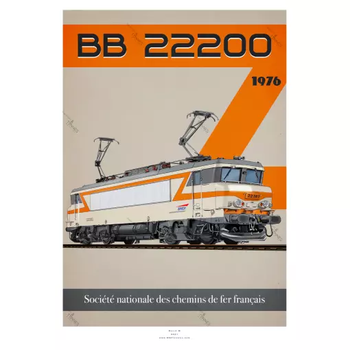 Cartel BB 22200 - 1976 - SNCF - A2 42,0 x 59,4 cm