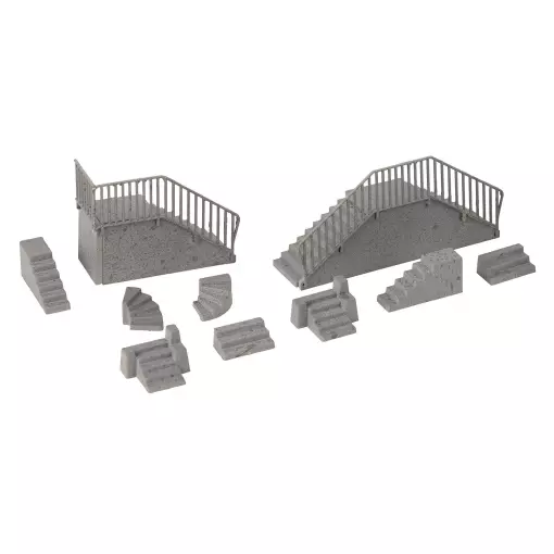 Set di scale in pietra grigia Faller 180378 - HO: 1/87 - EP I