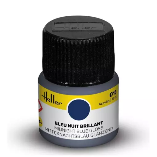 Acrylic pot paint - Heller 9015 - Brilliant Blue - 12ml