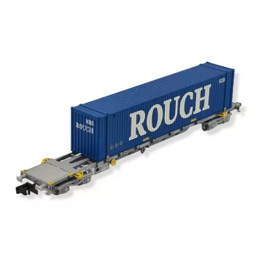 Carrozza porte-conteneur 60' "Rouch" bleu Arnold HN6531 SNCF - N 1/160 - EP VI