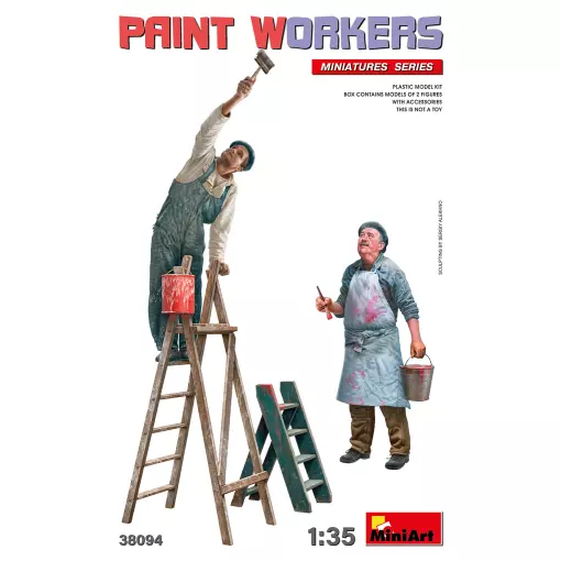 Ouvriers peintres avec accessoires - Miniart 550038094 - 1/35