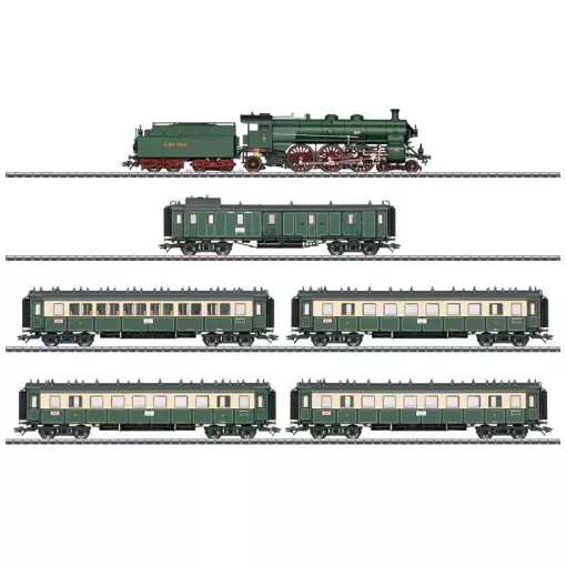Set of 6 "High on legs" Bavarian Express Train MARKLIN 26360 HO - 1/87