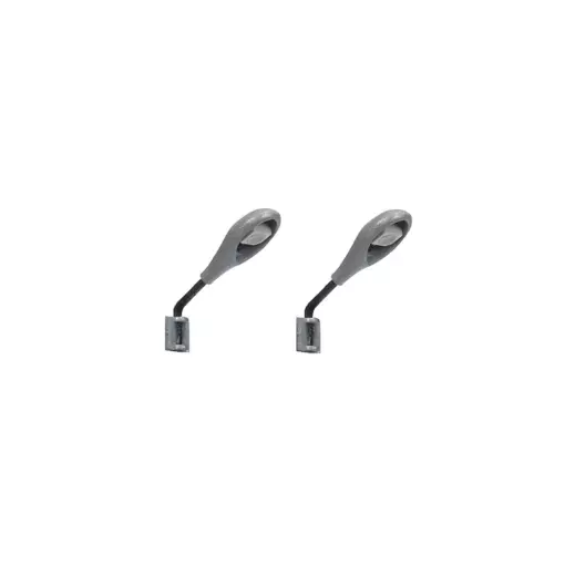 Lot de 2 Lampadaires - Busch 4133 - HO : 1/87 