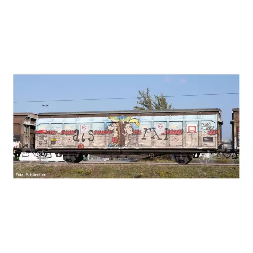 Wagons Parois coulissantes Hbbillns - HobbyTrain 24663 - N : 1/160 - CFF - EP. VI  