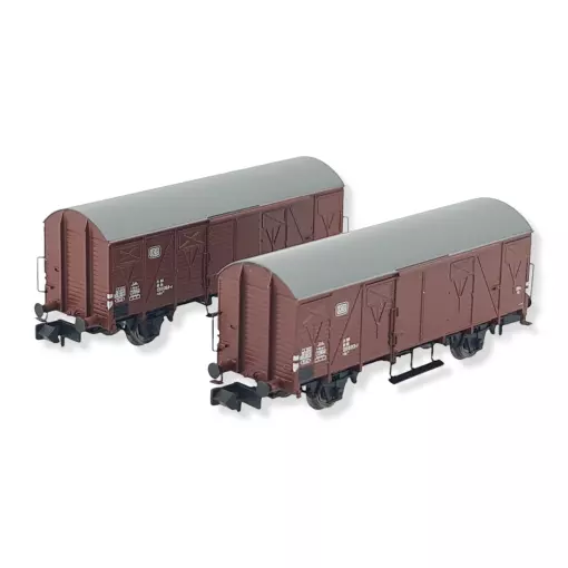 Set 2 wagons couverts Gs ARNOLD HN6522 - DB - N 1/160 - EP IV