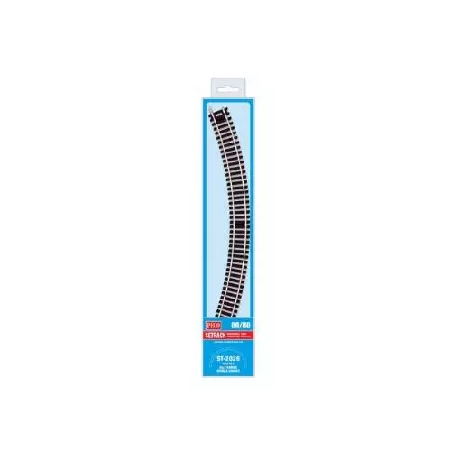 4 rails courbes rayon 438 mm 45° Peco ST2026 - HO : 1/87 - Code 100