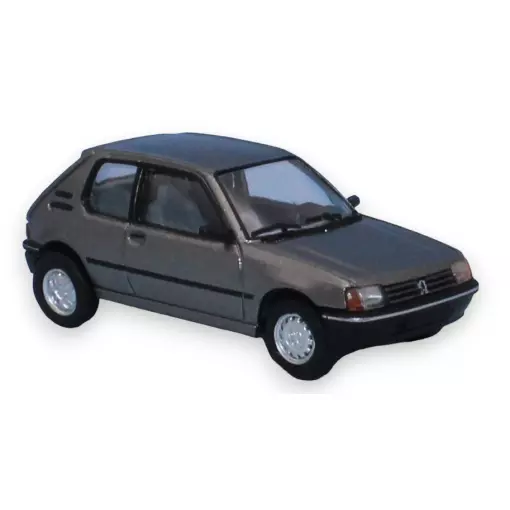 Voiture Peugeot 205 XT - SAI 6305 - HO : 1/87 - gris Winchester métallisé