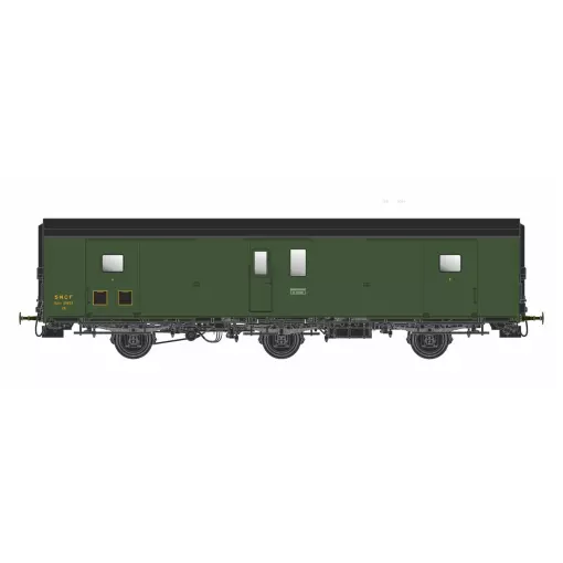 Fourgon Dqd²m PLM 3 essieux métallisé - Models World MW 101 - HO 1/87 - SNCF - Ep IIIb - 2R