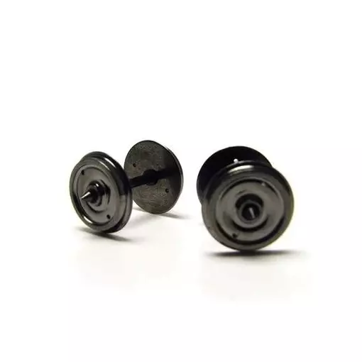 Lot de  4 essieux roues pleines en plastique 14 mm PECO R-12