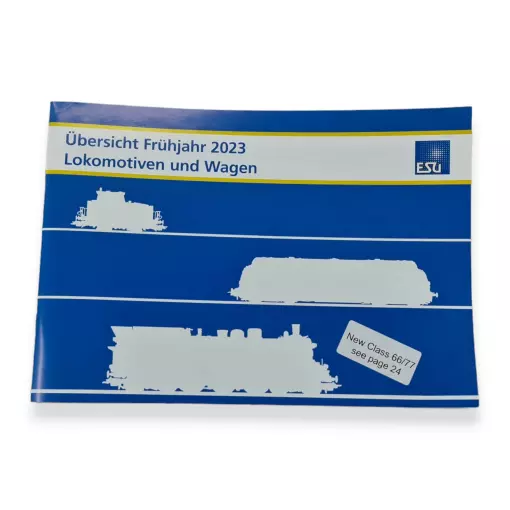 Catalogue Nouveautés Printemps 2023 - ESU 52980 - Locomotives et Wagons - Version Allemande [DE]
