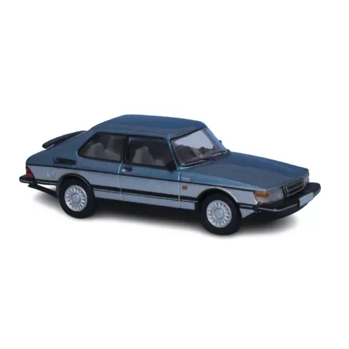 Véhicule Saab 900 Turbo - Bleu et gris - PCX87 0651 - HO : 1/87/87