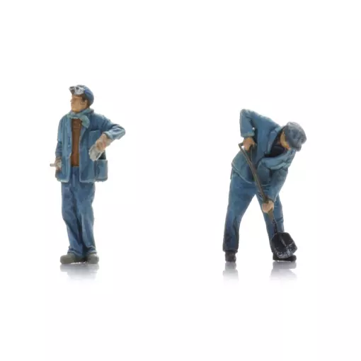 Personnel de la SNCF Vapeur Bécaud - 2 personnages - ARTITEC 5160053 - N 1/160 