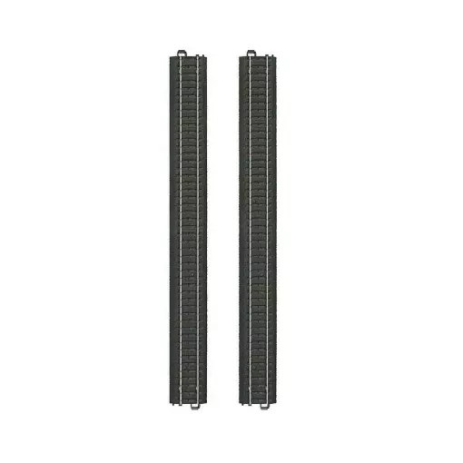 Coffret de 2 rails droits ballastés - Marklin 20360 - HO 1/87 - Code 83 - Voie C - 3R - Longueur 360 mm