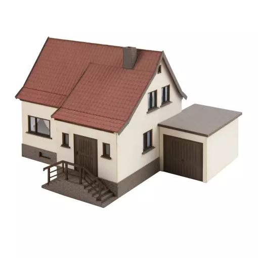 Maison de lotissement, garage - Laser-cut NOCH 66606 - HO 1/87 - 132x126x95 mm