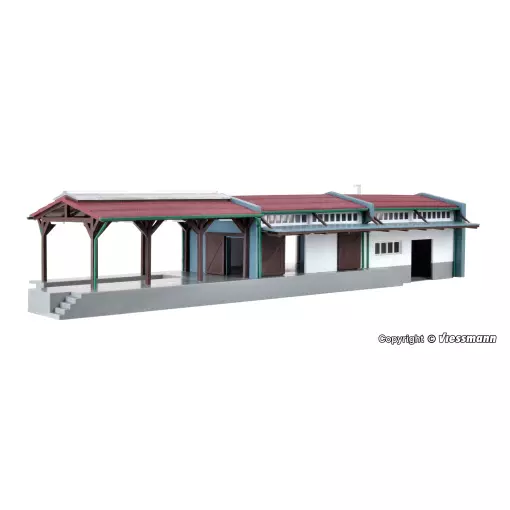 Hangar / Hall à marchandises KIBRI 37809 - N 1/160 - 273x89x57 mm