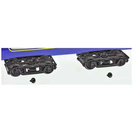 Set of 2 Y2 bogies, 4 bearing boxes, black