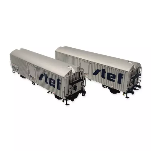 Set de 2 wagons réfrigérants STEF moderne - LS Models 30237 - HO 1/87 - SNCF - Ep IV/V - 2R