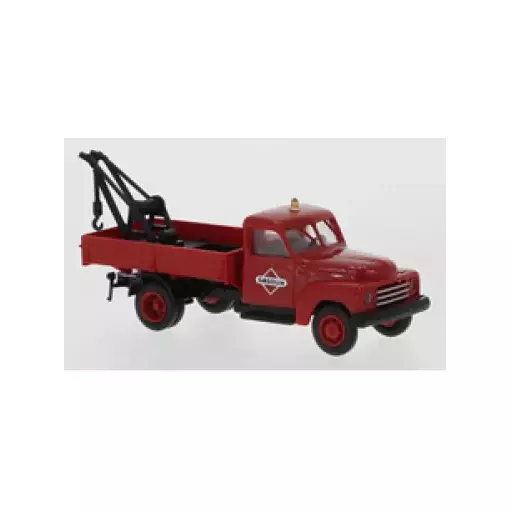 Hanomag L28 tow truck, "Gasolin" red BREKINA 37146 - HO 1/87
