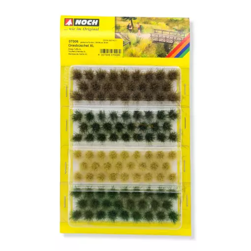 Pack of 104 herb tufts 4 colours XL 9mm - HO 1/87 - NOCH 07006