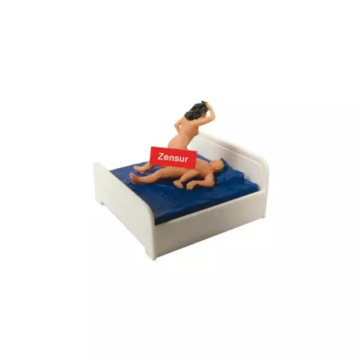 Set of 2 sexy animated scene characters with bed