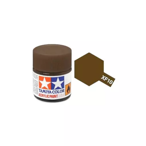 Peinture acrylique en pot - Brun MAT XF10 - TAMIYA 81710 - 10ml