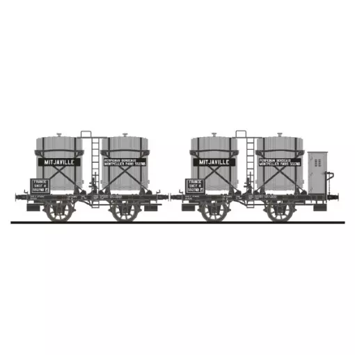 COFFRET DE 2 WAGONS FOUDRES CES FRERES - MAKETTE 4514 - HO 1/87 - SNCF - EP III - 2R