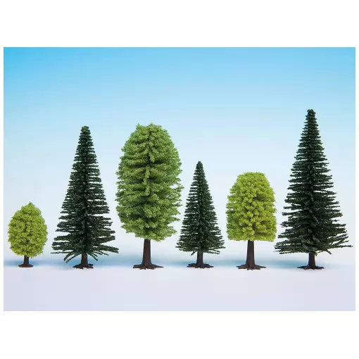 Lot de 10 arbres - Forêt mixte NOCH 26911 - HO 1/87