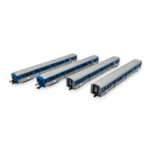 Set of 4 RIO 77 coaches - JOUEF HJ4185 - HO 1/87 - SNCF