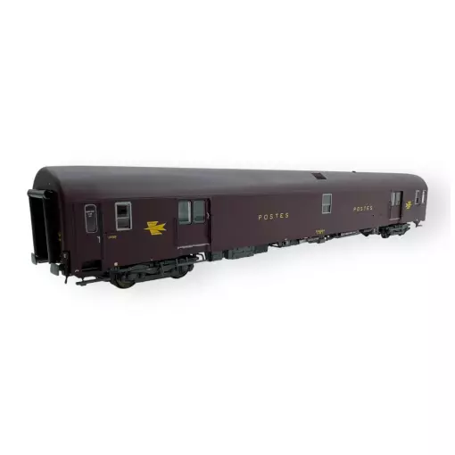 Voiture postale PA UIC livrée brun PTT bogies Y24X - LS Models 40426 - HO 1/87 - SNCF - Ep IV - 2R