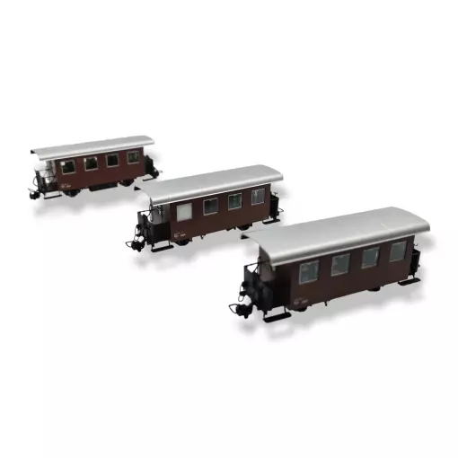 Set of 3 Biho/s ROCO 34103 passenger coaches - ÖBB HOe 1/87 EP IV