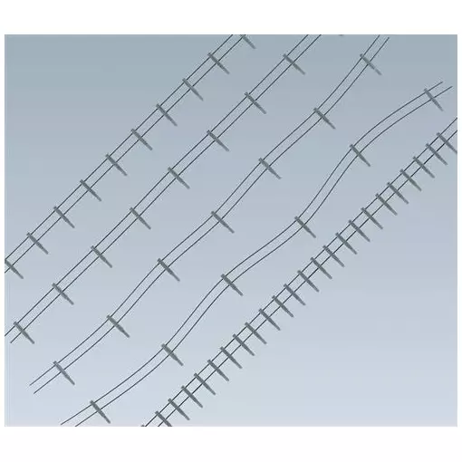 Metal fence with concrete uprights