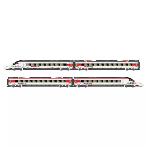 Coffret TGV 4 pièces "ASTORO" - Lima HL1680 - HO 1/87 - SBB - EP VI - 2R