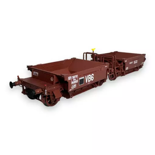 Couplage de Wagons à Ballast SVwf 964140 - R37 43107 - HO 1/87 - SNCF - EP III