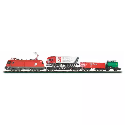 Starter kit with Taurus ÖBB locomotive and freight wagons
