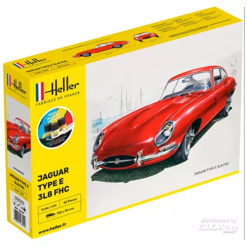 Kit Démarrage Jaguar Type E 3L8 FHC - Heller 56709 - 1/24