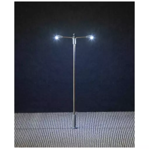 Set of 3 modern double floor lamps with LED - N 1/160 - Faller 272123