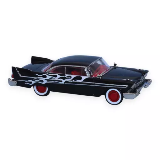 Plymouth Fury, noir "flammes", 1958 - Brekina 19683 - HO 1/87
