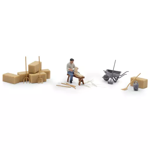 Sculpteur de bois - Coffret d'action - Busch 79855 - HO 1/87