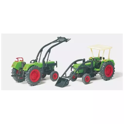 2 tracteurs - Preiser 17922 - HO 1/87