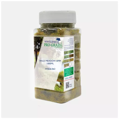 Static grass "wild meadow" 6 mm - WWSCENICS WSG6-063 - 1000 ml