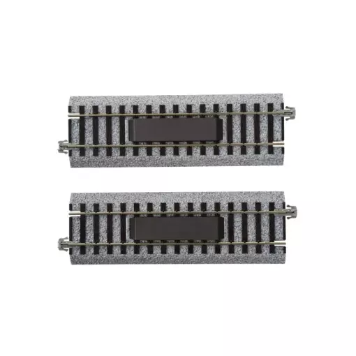 2 rails de dételage droit Unitrack (S123U) 123mm - Kato 2-143 - HO 1/87