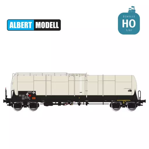 Wagon citerne grande capacité 85m3 Zas blanc Wascosa - ALBERT MODELL 796013 - EP VI - HO 1/87