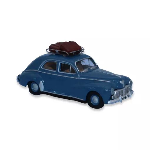 Peugeot 203 SAI 1720 - HO : 1/87 - azuurblauwe kleurstelling - met imperiaal