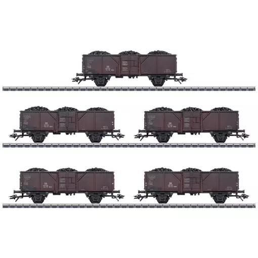 Coffret de wagons marchandises Fd-z-72 Ommv - Marklin 44311 - HO 1/87 - Ep.III - 3R
