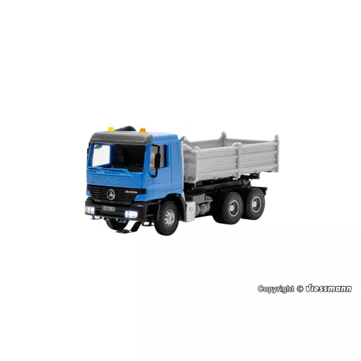 Camion benne motorisé Mercedes-Benz ACTROS Viessmann 8010 - HO 1/87  livrée Bleue