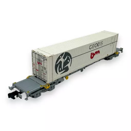 Container wagon Sgss GEODIS - Arnold HN6649 - N 1/160 - SNCF - Ep V