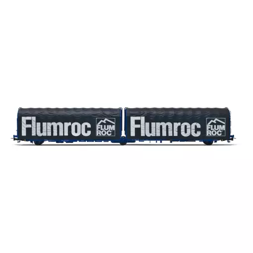 3-axle covered wagon type Lailps, Flumroc, from SNCF-JOUEF HJ6252 - HO 1/87th