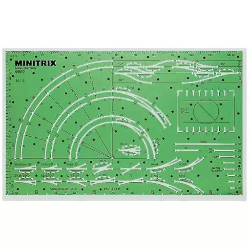 Pochoir Traceur Voie - Minitrix 66600 - N: 1/160 