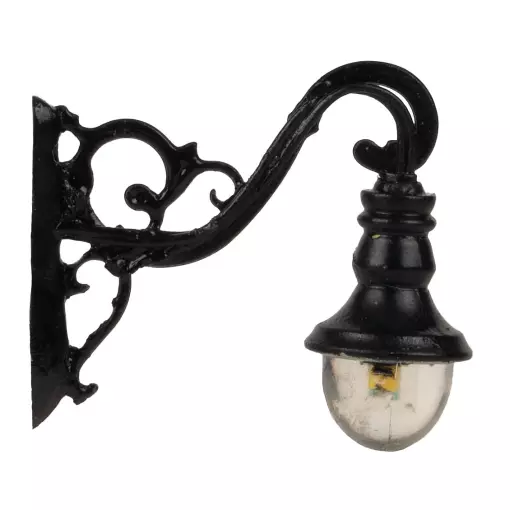 Lot de 3 appliques murales LED blanc chaud - Faller 180138  - HO 1/87