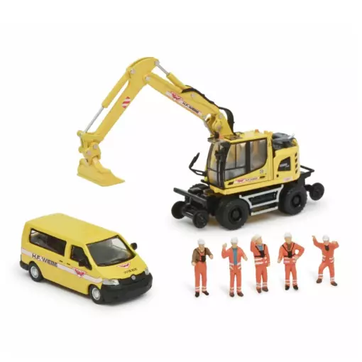 Set Baufahrzeuge - Schuco 452671400 - HO 1/87 - mit Figuren